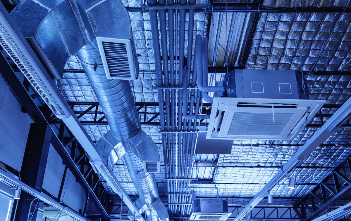 Laboratory HVAC ductwork and ventilation installation