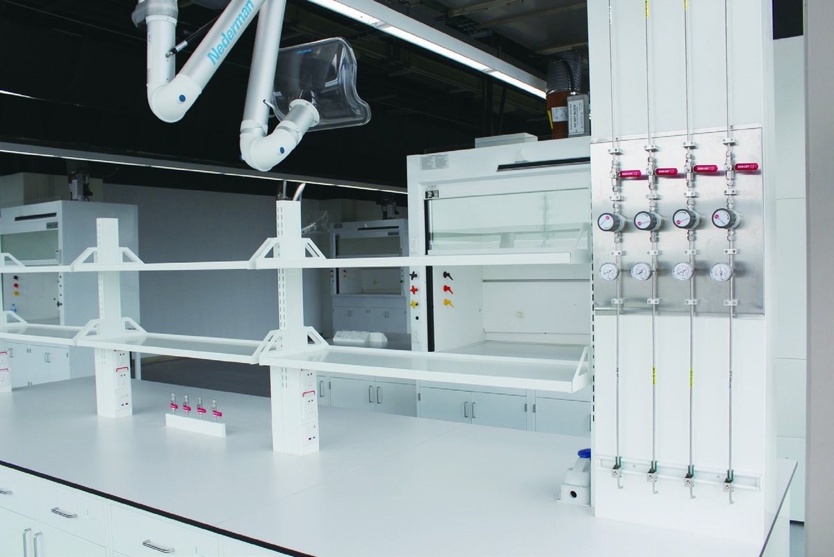 Provincial R&D centre laboratory bench and fume hood